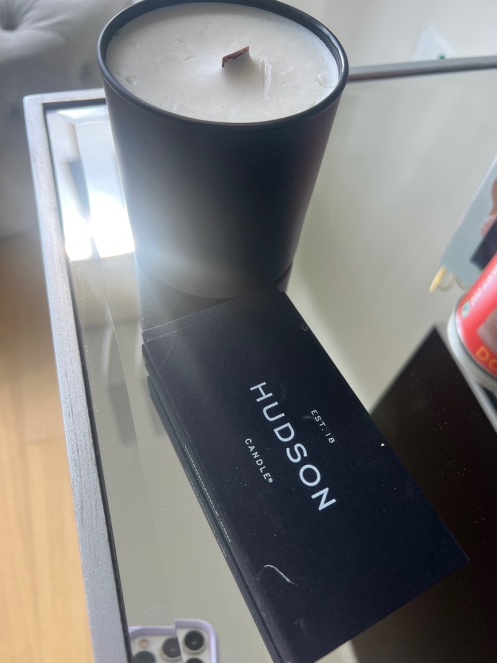 Fireside Scented Candle - Black with matches